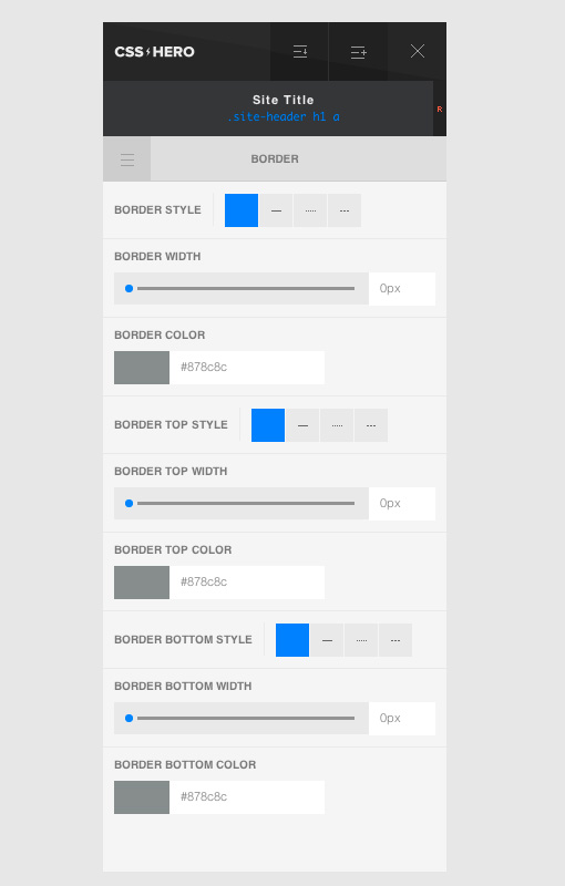 border css customize in wordpress