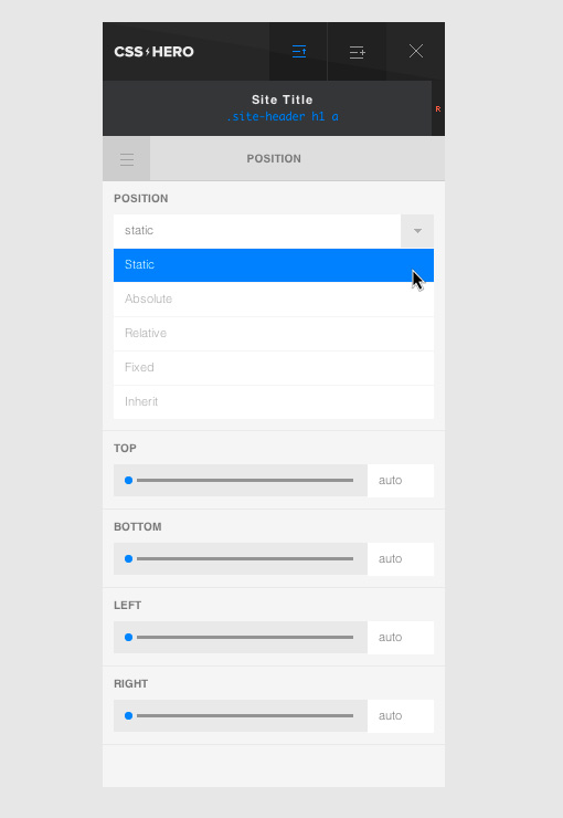 how to regulate position in css
