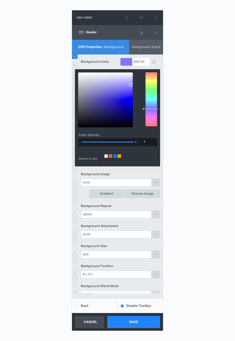 Background Properties