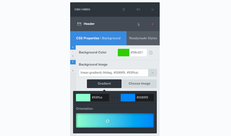 Easily build CSS linear gradients