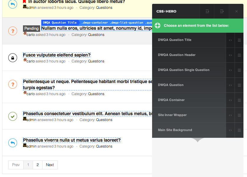 Customizing the Question Title on DW Question and Answer WordPress plugin