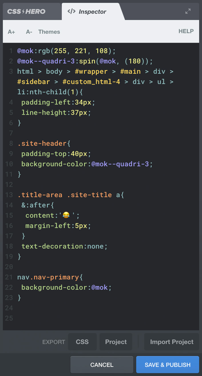 Edit thesis custom css nedir