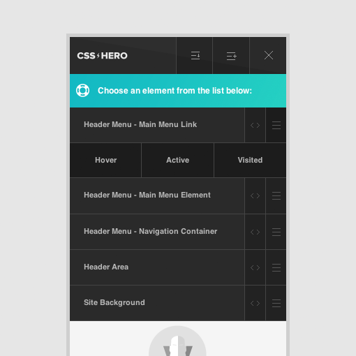 The element status-selection interface Css