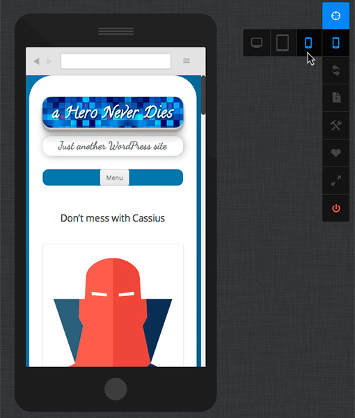 editing responsive wordpress theme for iphone