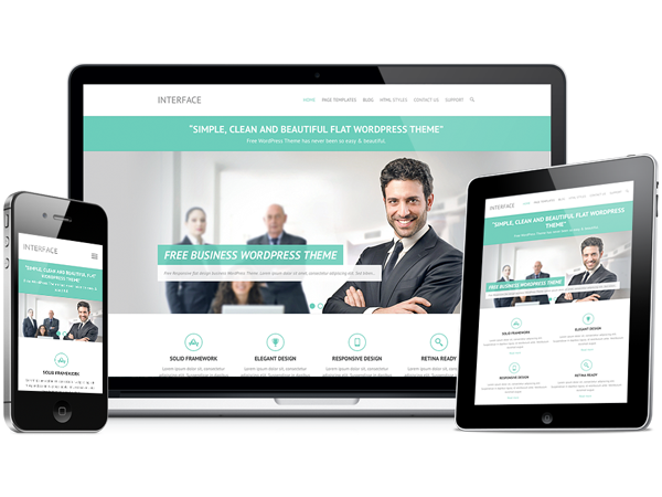 free business wordpress theme interface