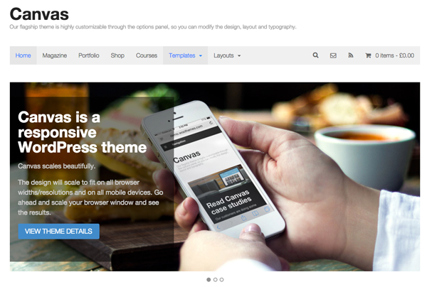 Customize WOOthemes Canvas