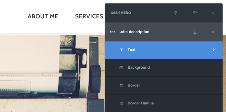 edit text with CSS Hero with Genesis framework