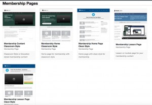 Some of available Membership page templates in OptimizePress