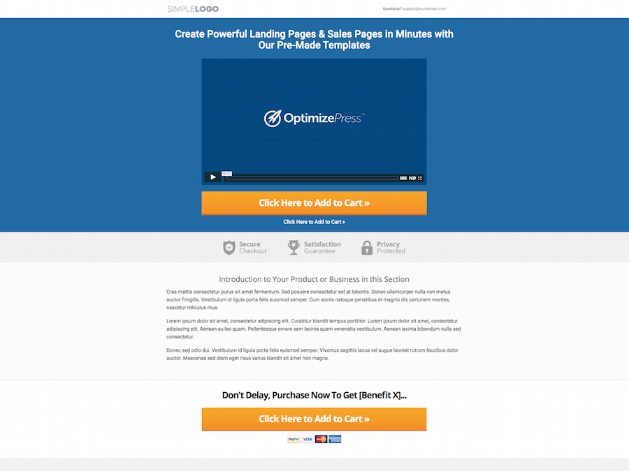 sales page templates