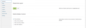 responsive sidebar settings