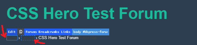 bbPress breadcrumbs links are not visible on a dark theme