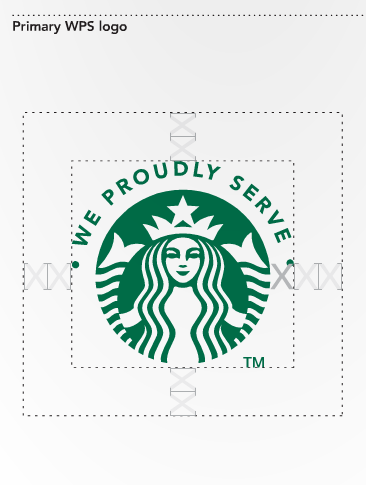 Starbucks logo clear space guidelines
