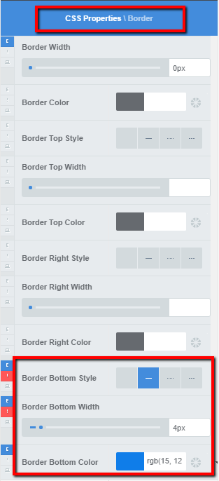 Edit the field's border in hover status