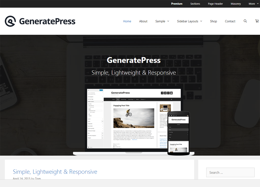 Customize the generatepress wordpress theme with csshero